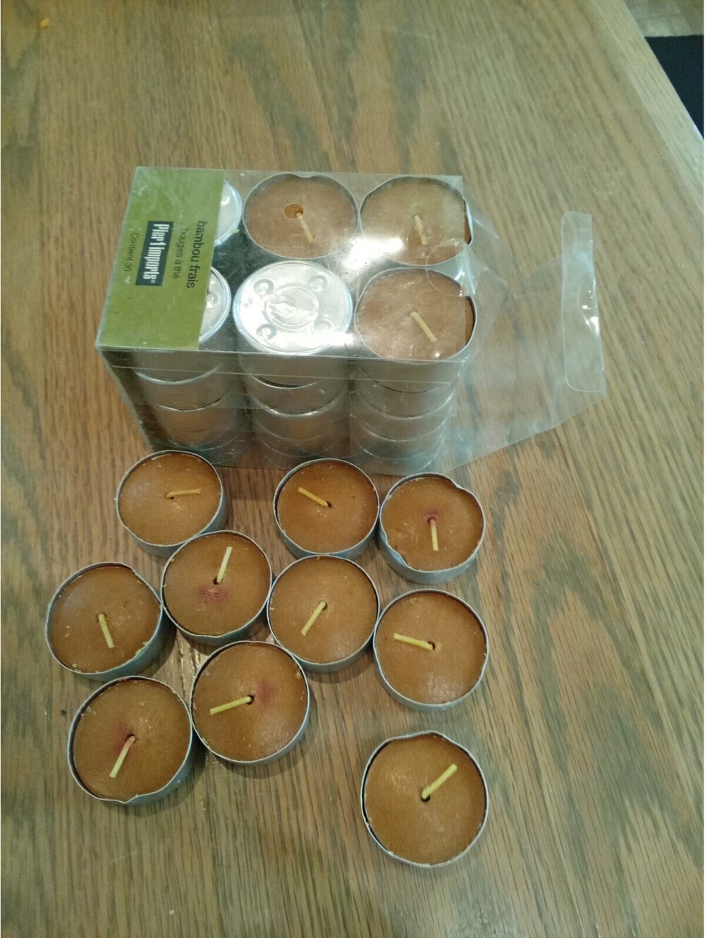 Set of 24 Plus 10 More Brown and Green Scented Tea Light Candles #Jack-O-lantern